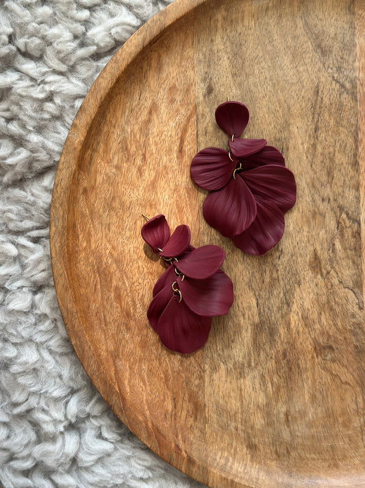 HARMONY PETALS MIDI BURGUNDY