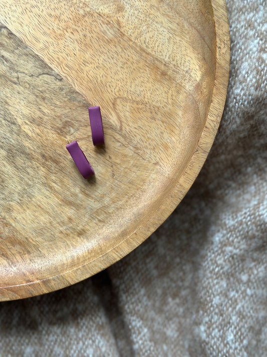 RIBBON STUDS WARM PINK