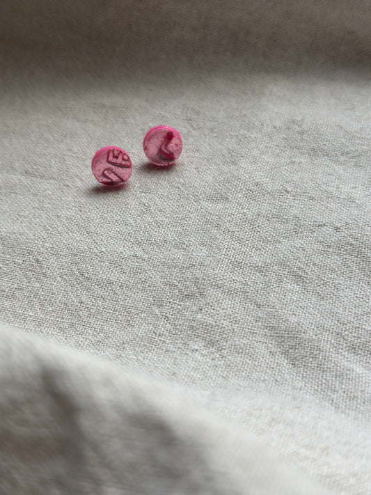 AMOUR STUDS MINI PINK