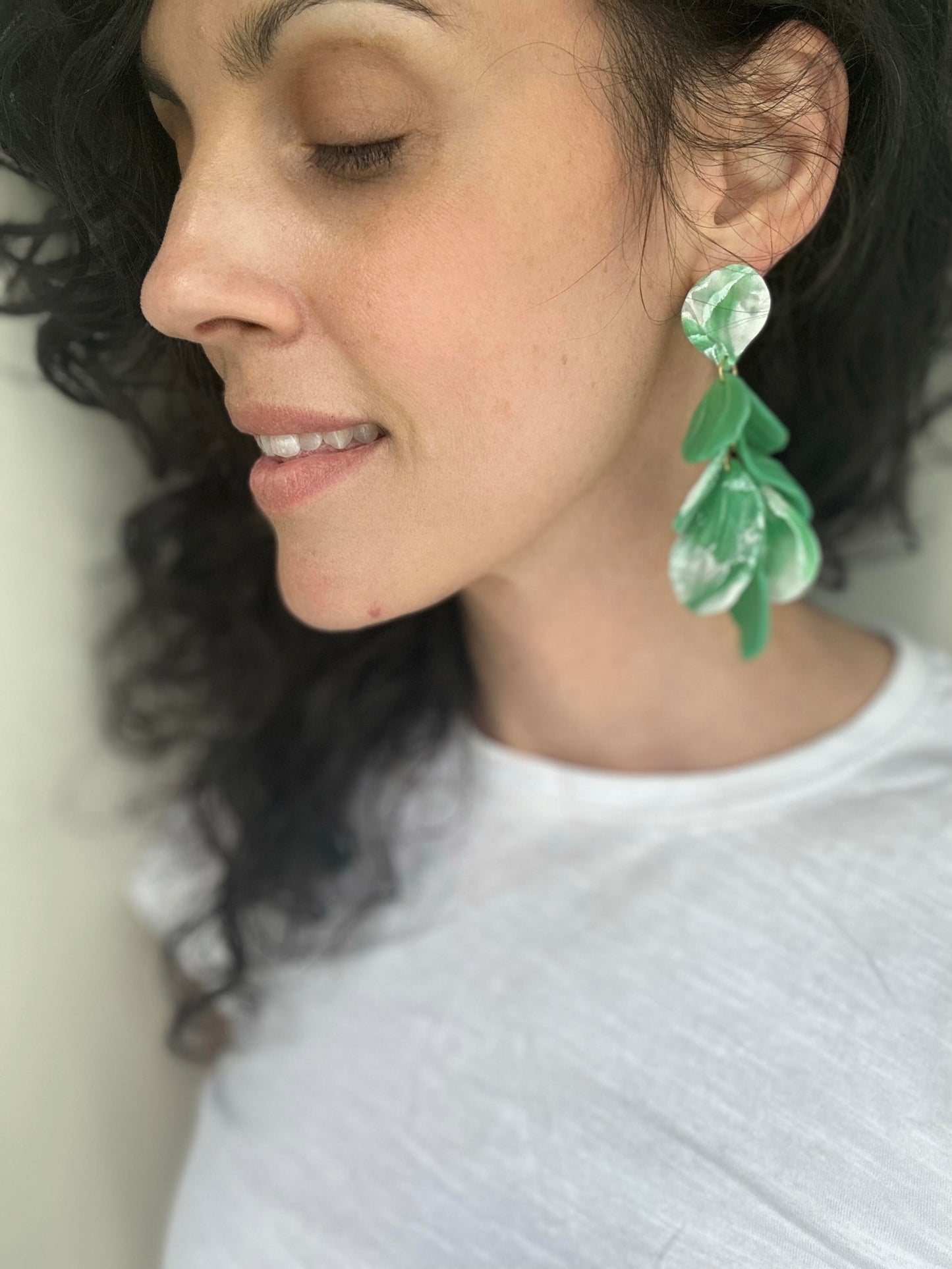 HARMONY PETALS DANGLE MIDI GREEN