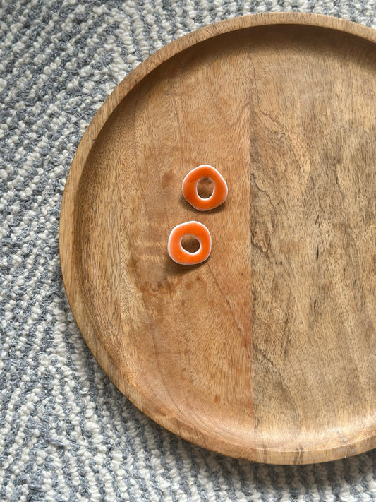 GLAZED ORANGE STUDS